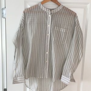 NEW - Size Medium - Madewell Collarless Shirt